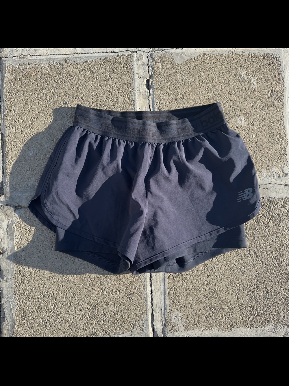 New Balance Navy Running Shorts with Built in Spandex